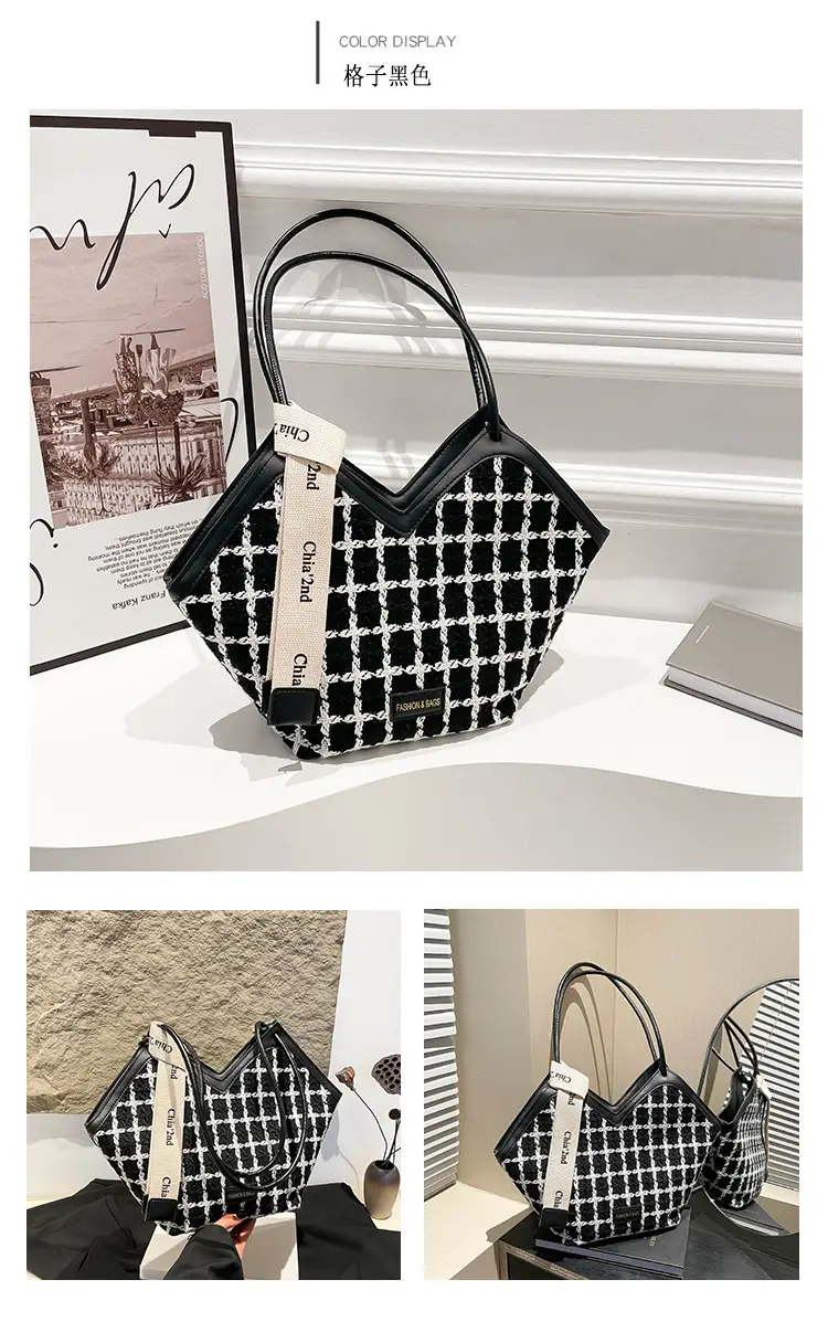 Women Plaid Shoulder Bag Winter Commuter Large Capacity — feature 15