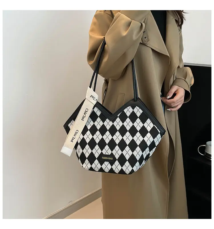 Women Plaid Shoulder Bag Winter Commuter Large Capacity — feature 16