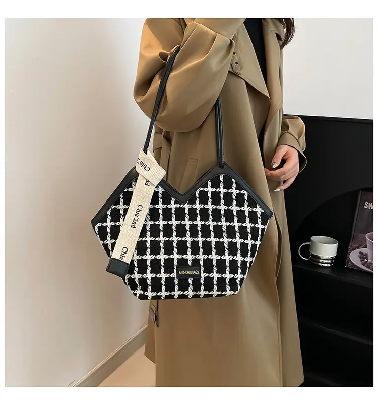 Women Plaid Shoulder Bag Winter Commuter Large Capacity — feature 21