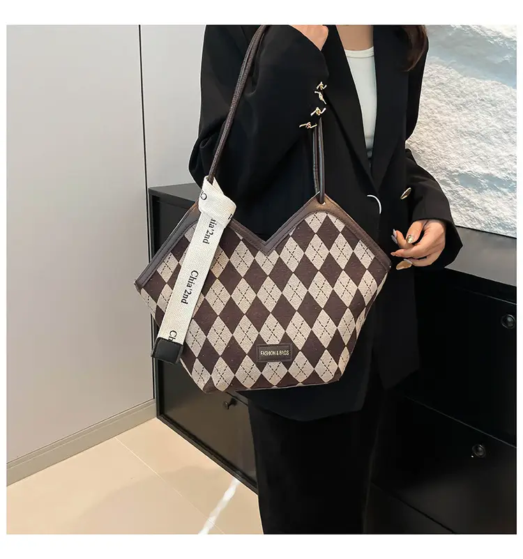 Women Plaid Shoulder Bag Winter Commuter Large Capacity — feature 26