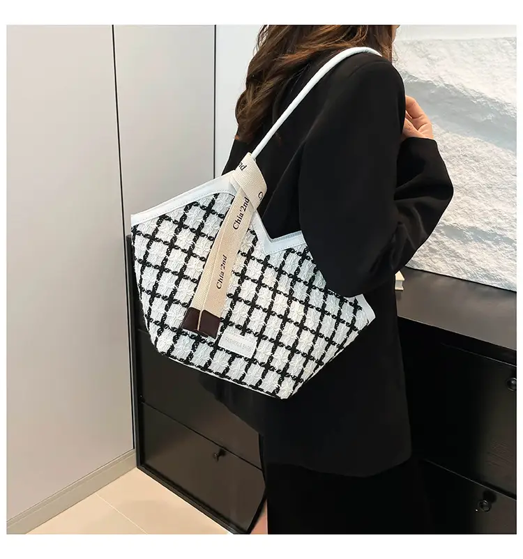 Women Plaid Shoulder Bag Winter Commuter Large Capacity — feature 33