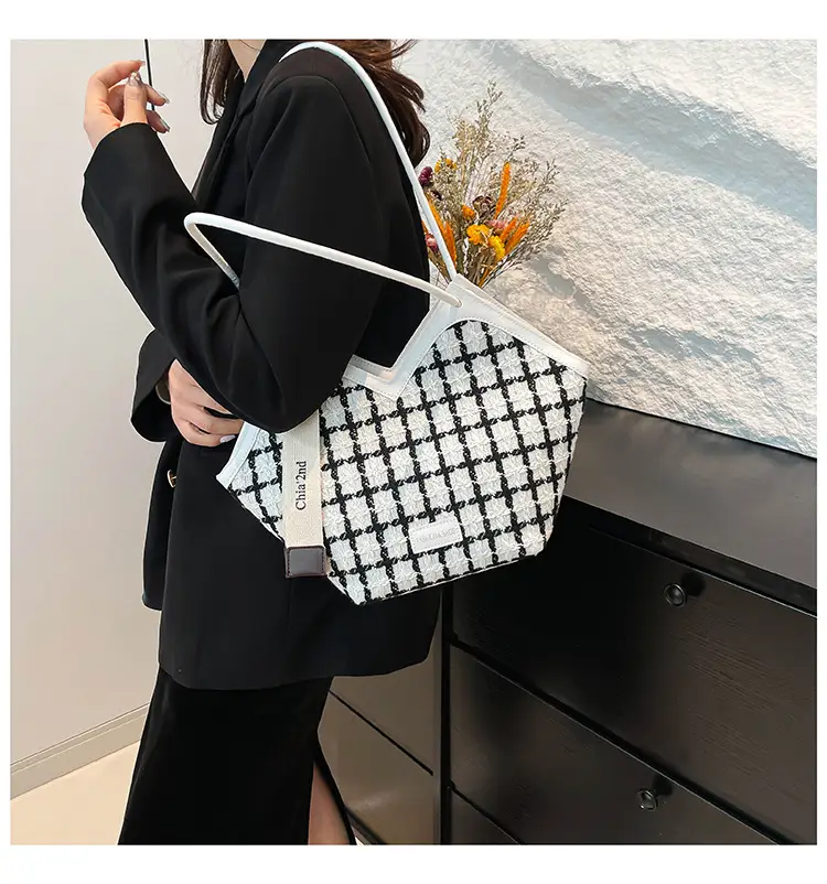 Women Plaid Shoulder Bag Winter Commuter Large Capacity — feature 36