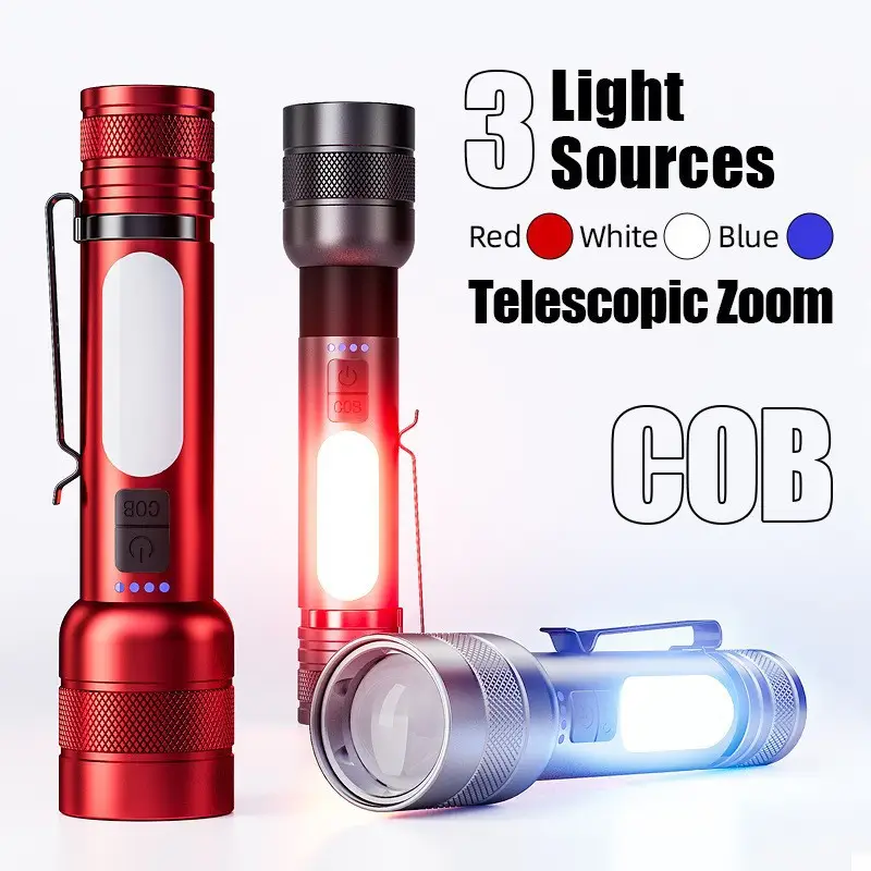 Cross-border COB Lithium Emergency Light Flashlight - Image 6