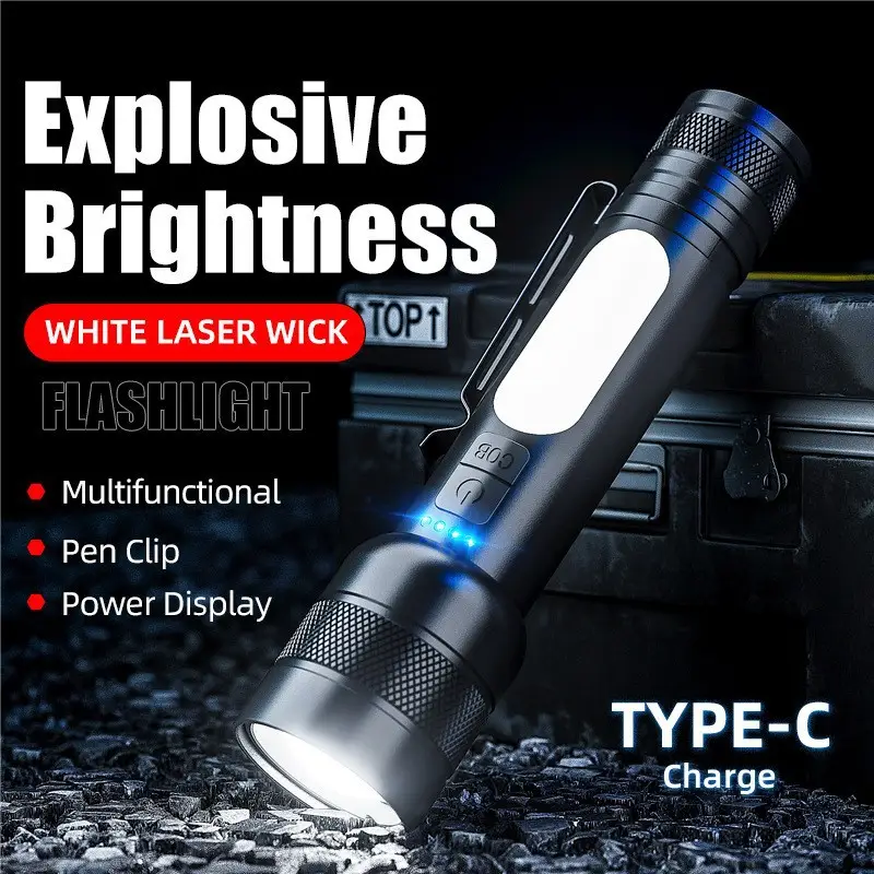 Cross-border COB Lithium Emergency Light Flashlight - Image 7