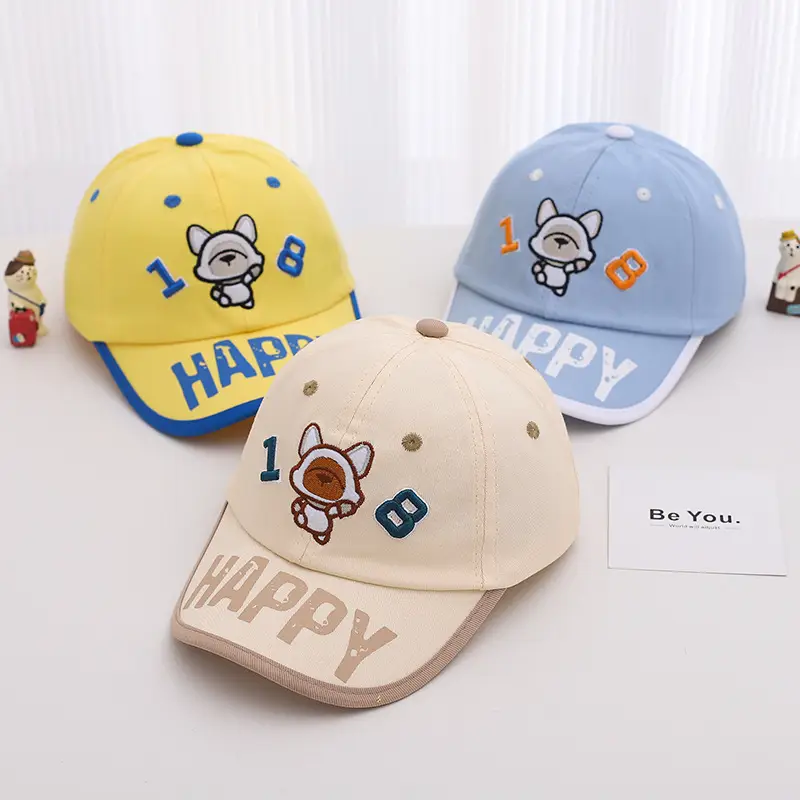 Yellow Cartoon Bear Cap for Kids Summer Sun Hat — feature 5