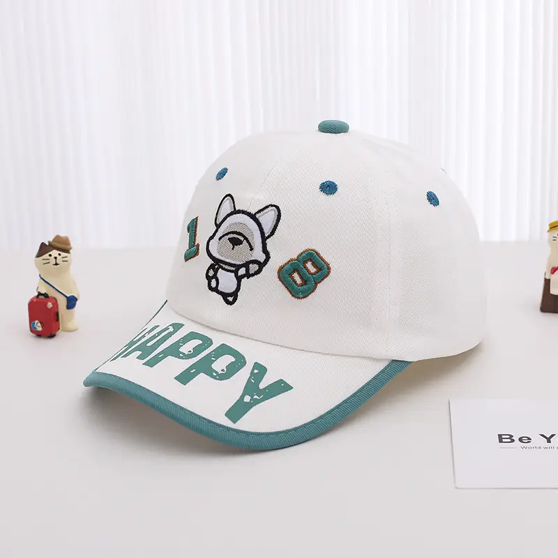 Yellow Cartoon Bear Cap for Kids Summer Sun Hat