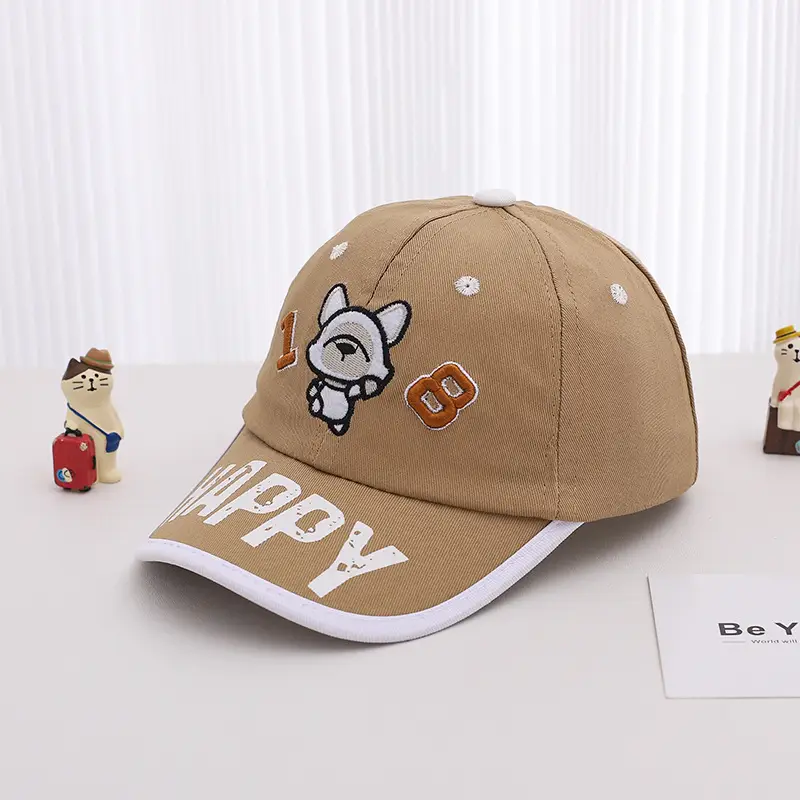 Yellow Cartoon Bear Cap for Kids Summer Sun Hat