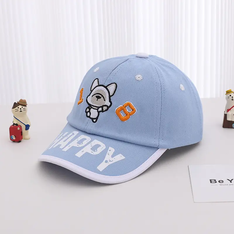 Yellow Cartoon Bear Cap for Kids Summer Sun Hat