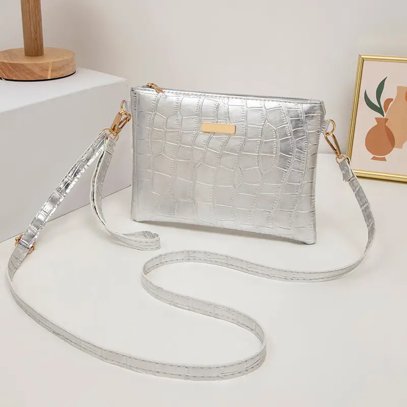Retro Style Ladies Crossbody Bag with Stone Pattern