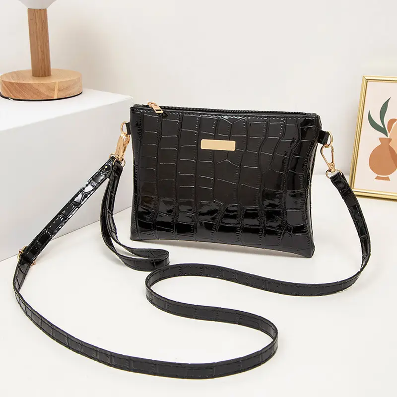Retro Style Ladies Crossbody Bag with Stone Pattern