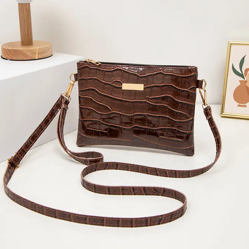 Retro Style Ladies Crossbody Bag with Stone Pattern
