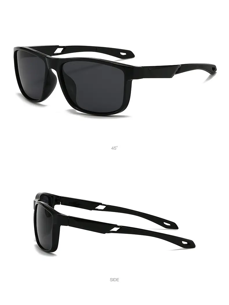 Men's Polarized Sunglasses Yellow Black Sports Driving Box Riding — feature 11