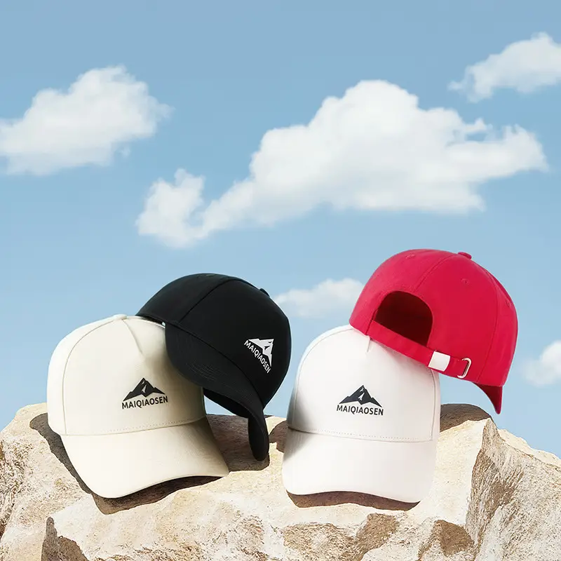 Women Cotton Baseball Cap Large Head High Top Sun Protection - Image 10