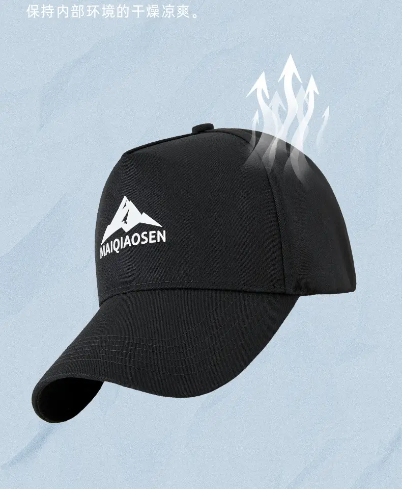 Women Cotton Baseball Cap Large Head High Top Sun Protection — feature 16
