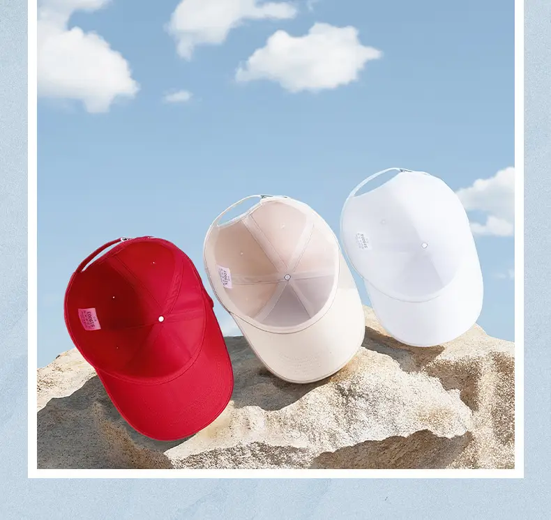Women Cotton Baseball Cap Large Head High Top Sun Protection — feature 18