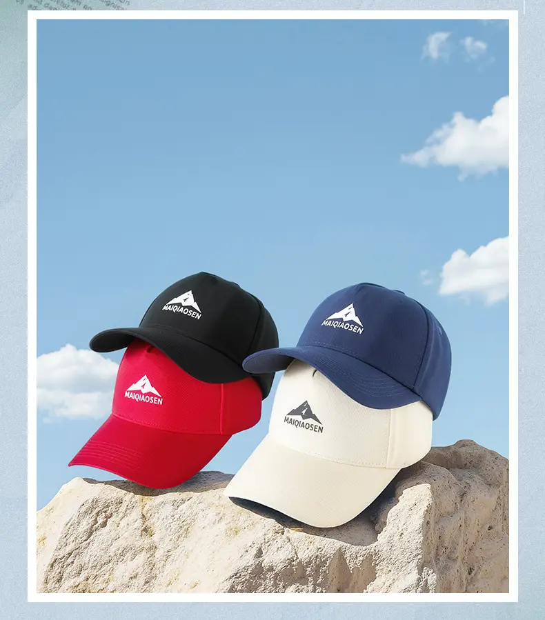Women Cotton Baseball Cap Large Head High Top Sun Protection — feature 22