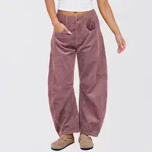 Women's Black Elastic Waist Pants Spring New — feature 14