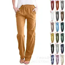 Women's Black Elastic Waist Pants Spring New — feature 27