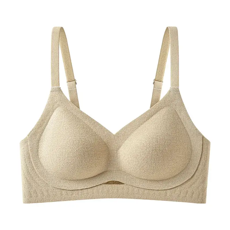 New Winter Jelly Striped Seamless Bra Upper Support