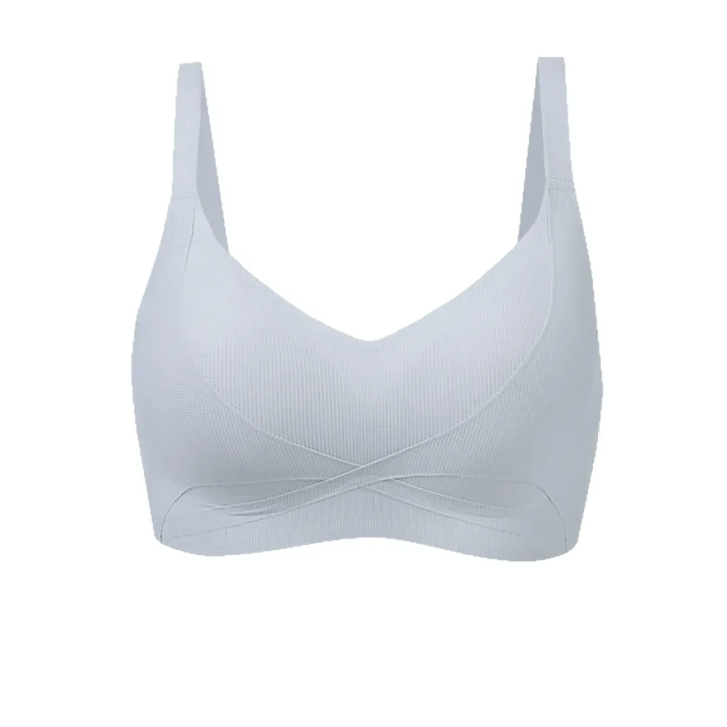 Women's White Wire-Free Jelly Bra Adjustable Push Up