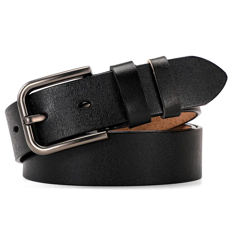New Men's Antique Real Cowhide Buckle Belt