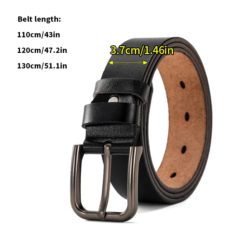 New Men's Antique Real Cowhide Buckle Belt — feature 1