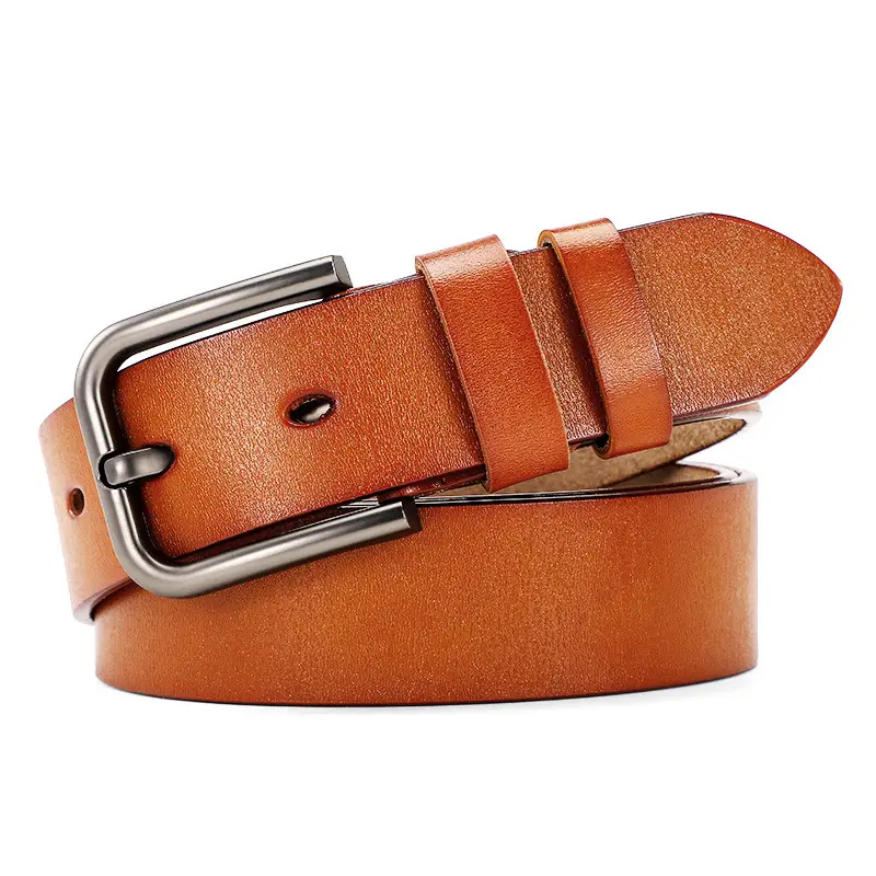 New Men's Antique Real Cowhide Buckle Belt — feature 11