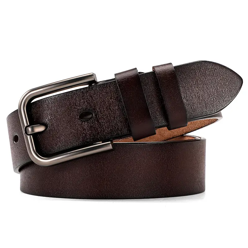 New Men's Antique Real Cowhide Buckle Belt — feature 13