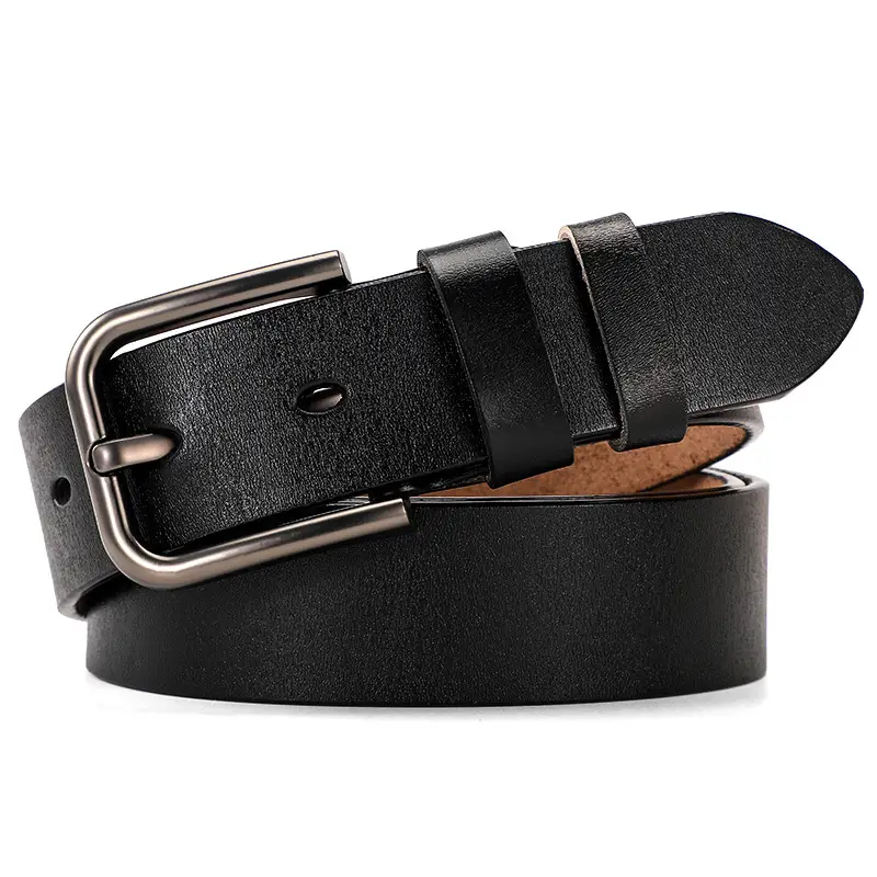 New Men's Antique Real Cowhide Buckle Belt — feature 9