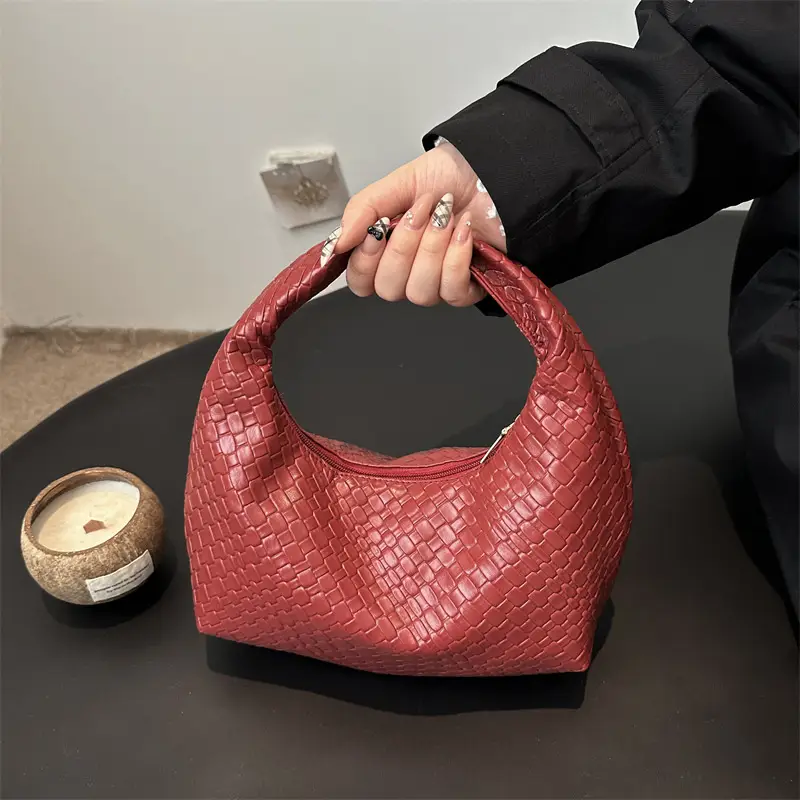 Vintage Woven Handbag Women's 2024 Winter New Fashion