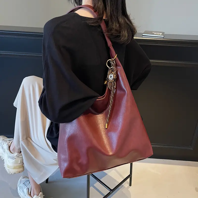 Vintage Work Commuter Bag Women Large 2024 Winter All-match Casual Shoulder Shopping Bag Tote Bag - Image 6