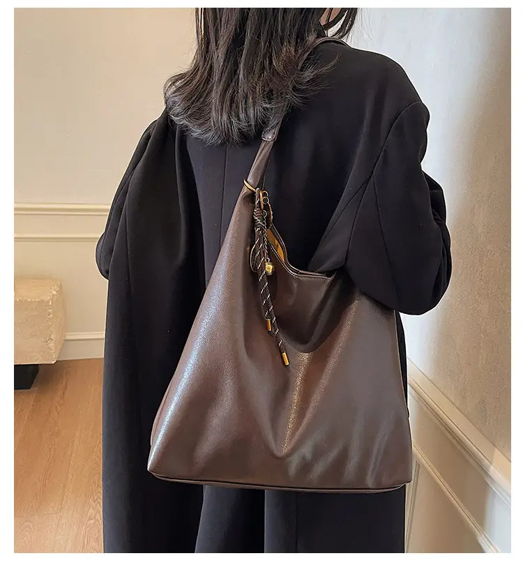Vintage Work Commuter Bag Women Large 2024 Winter All-match Casual Shoulder Shopping Bag Tote Bag — feature 1