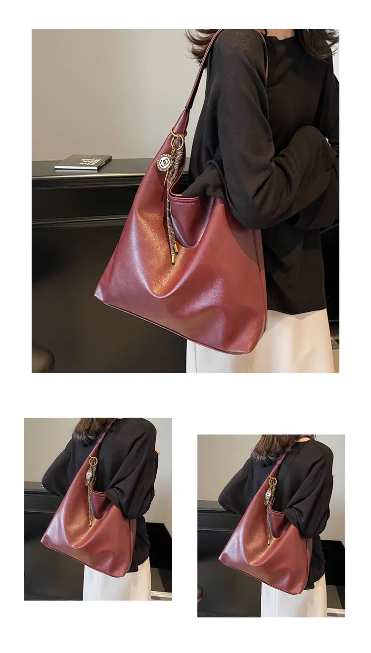 Vintage Work Commuter Bag Women Large 2024 Winter All-match Casual Shoulder Shopping Bag Tote Bag — feature 11