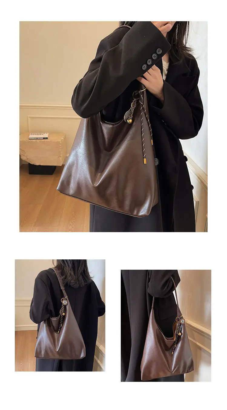 Vintage Work Commuter Bag Women Large 2024 Winter All-match Casual Shoulder Shopping Bag Tote Bag — feature 12