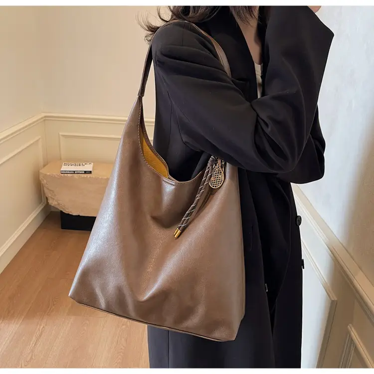 Vintage Work Commuter Bag Women Large 2024 Winter All-match Casual Shoulder Shopping Bag Tote Bag — feature 21