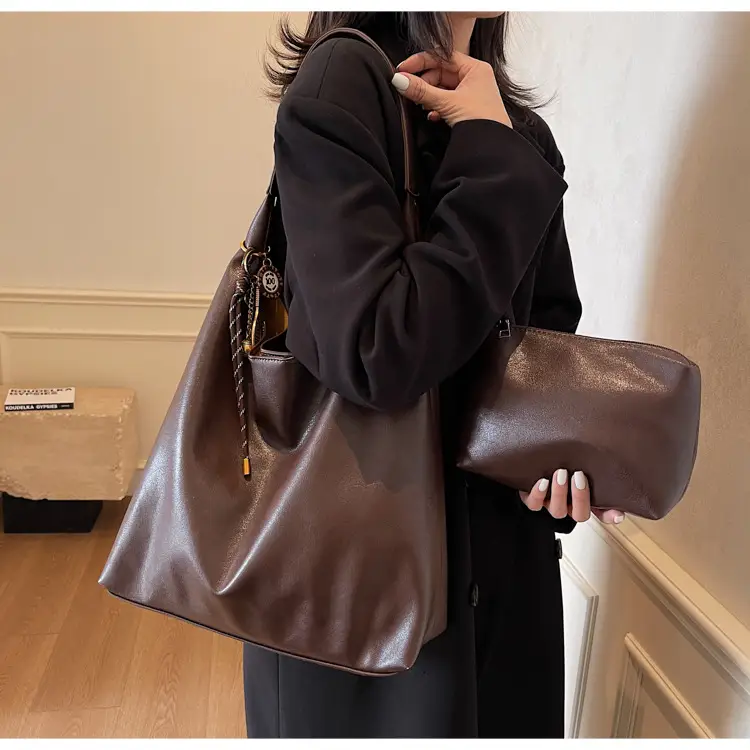 Vintage Work Commuter Bag Women Large 2024 Winter All-match Casual Shoulder Shopping Bag Tote Bag — feature 22