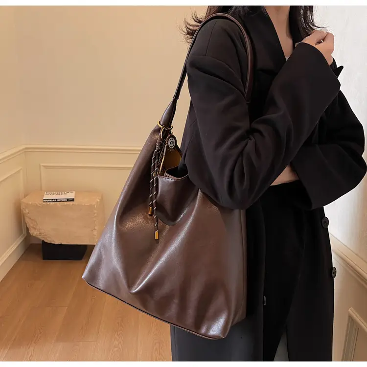 Vintage Work Commuter Bag Women Large 2024 Winter All-match Casual Shoulder Shopping Bag Tote Bag — feature 23