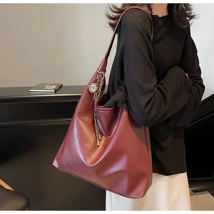 Vintage Work Commuter Bag Women Large 2024 Winter All-match Casual Shoulder Shopping Bag Tote Bag — feature 39
