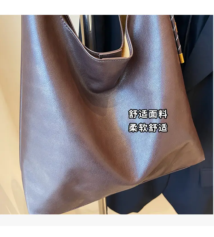 Vintage Work Commuter Bag Women Large 2024 Winter All-match Casual Shoulder Shopping Bag Tote Bag — feature 5