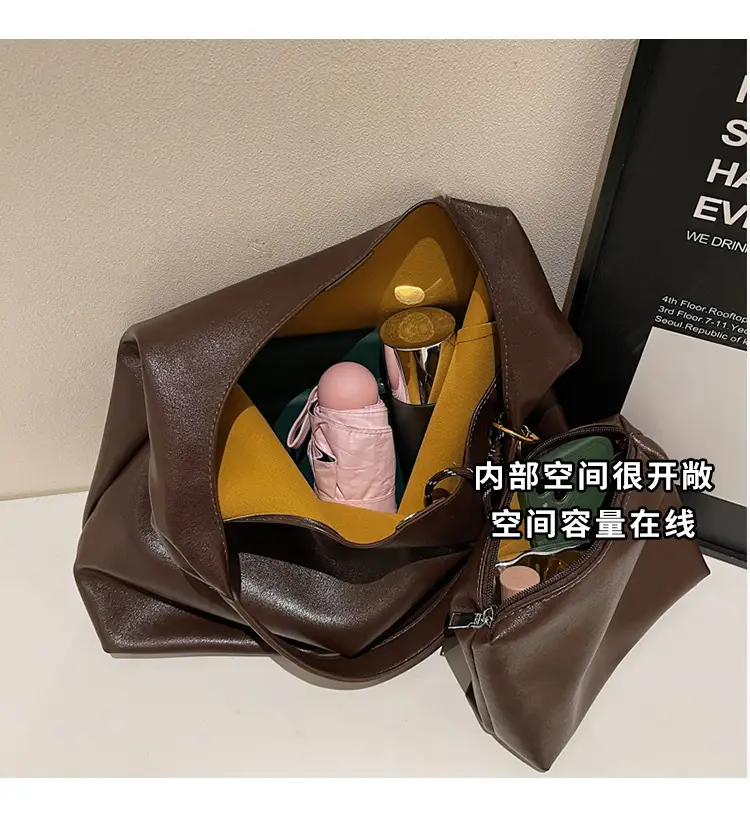 Vintage Work Commuter Bag Women Large 2024 Winter All-match Casual Shoulder Shopping Bag Tote Bag — feature 7