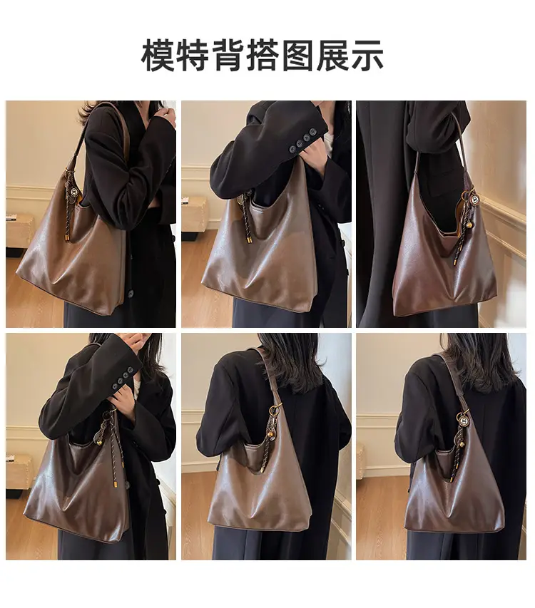 Vintage Work Commuter Bag Women Large 2024 Winter All-match Casual Shoulder Shopping Bag Tote Bag — feature 8