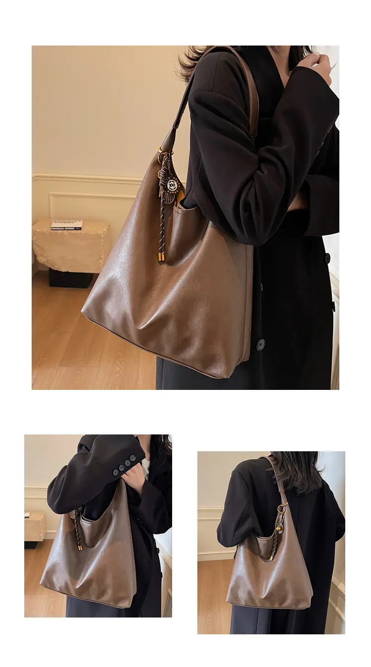 Vintage Work Commuter Bag Women Large 2024 Winter All-match Casual Shoulder Shopping Bag Tote Bag — feature 9
