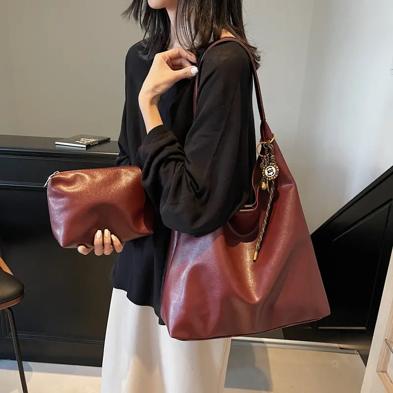 Vintage Work Commuter Bag Women Large 2024 Winter All-match Casual Shoulder Shopping Bag Tote Bag - Image 4