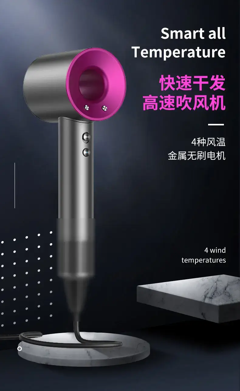 Huaqiang 200W Negative Ion Hair Dryer with Gold Filter — feature 2