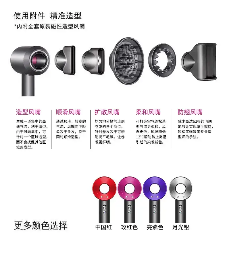 Huaqiang 200W Negative Ion Hair Dryer with Gold Filter — feature 4
