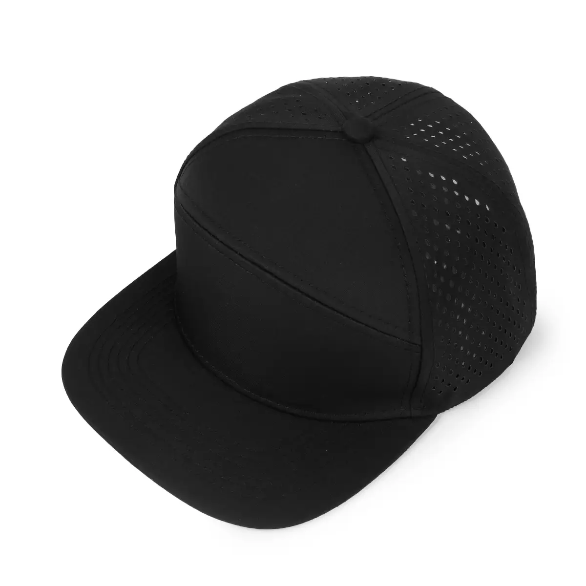 Men's Black Laser Punched Baseball Cap 55x59cm — feature 7
