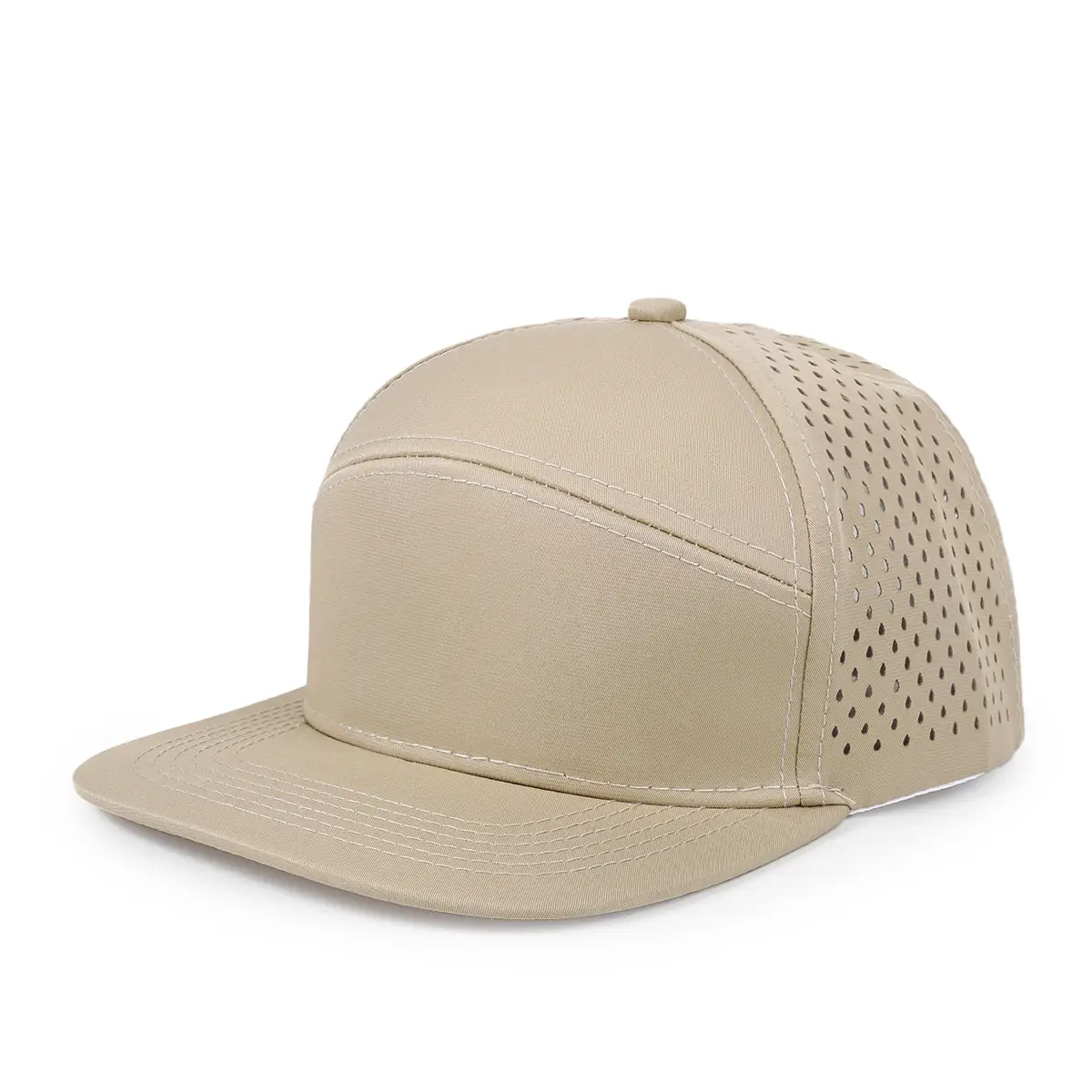 Men's Black Laser Punched Baseball Cap 55x59cm - Image 2