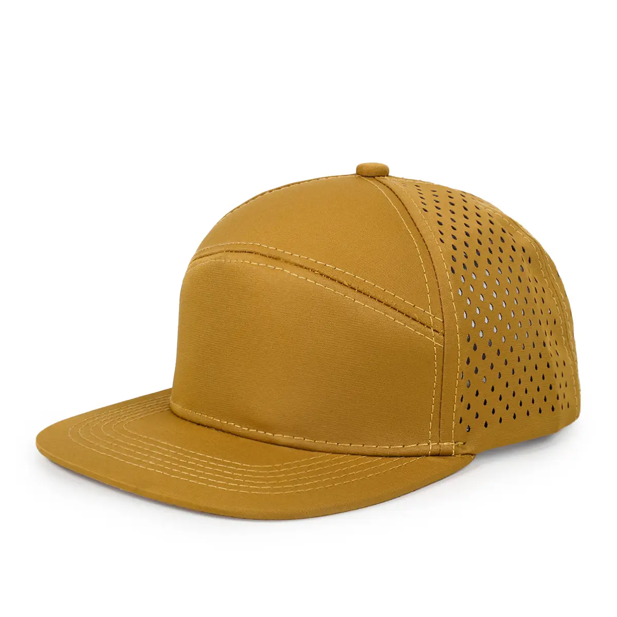 Men's Black Laser Punched Baseball Cap 55x59cm - Image 3