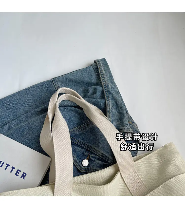 Canvas Tote Bag Women Large Capacity Winter All-match — feature 6