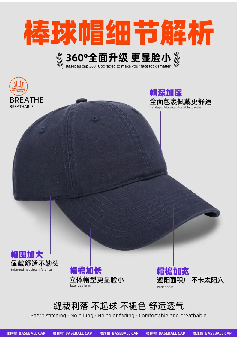 Unisex Blue Baseball Cap with Textured Design — feature 12